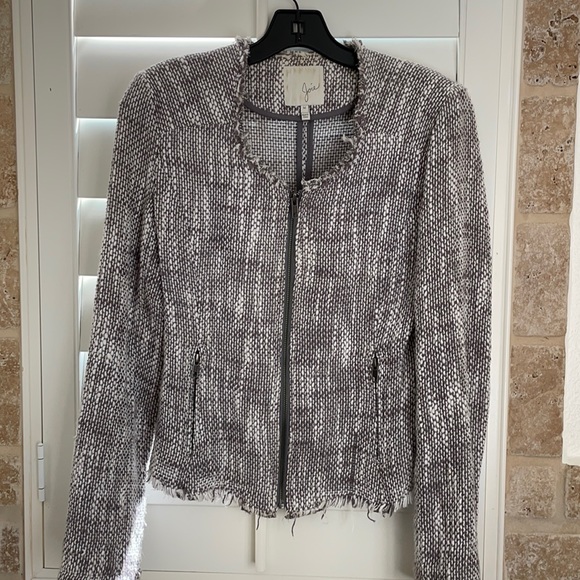 Joie structured raw hem tweed jacket - Picture 1 of 2